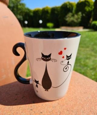 ➔ Tazza Miau Veroni, Tre gatti - Tisane - Porcellana